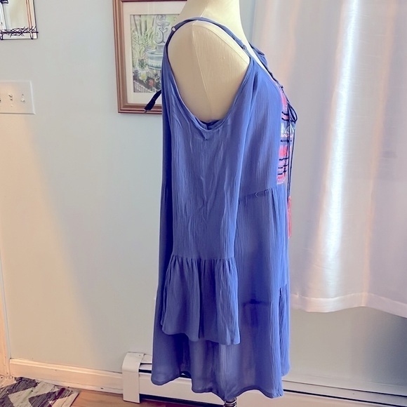 JWLA Johnny Was Embroidered Cold Shoulder Dress size P XL - Picture 8 of 11